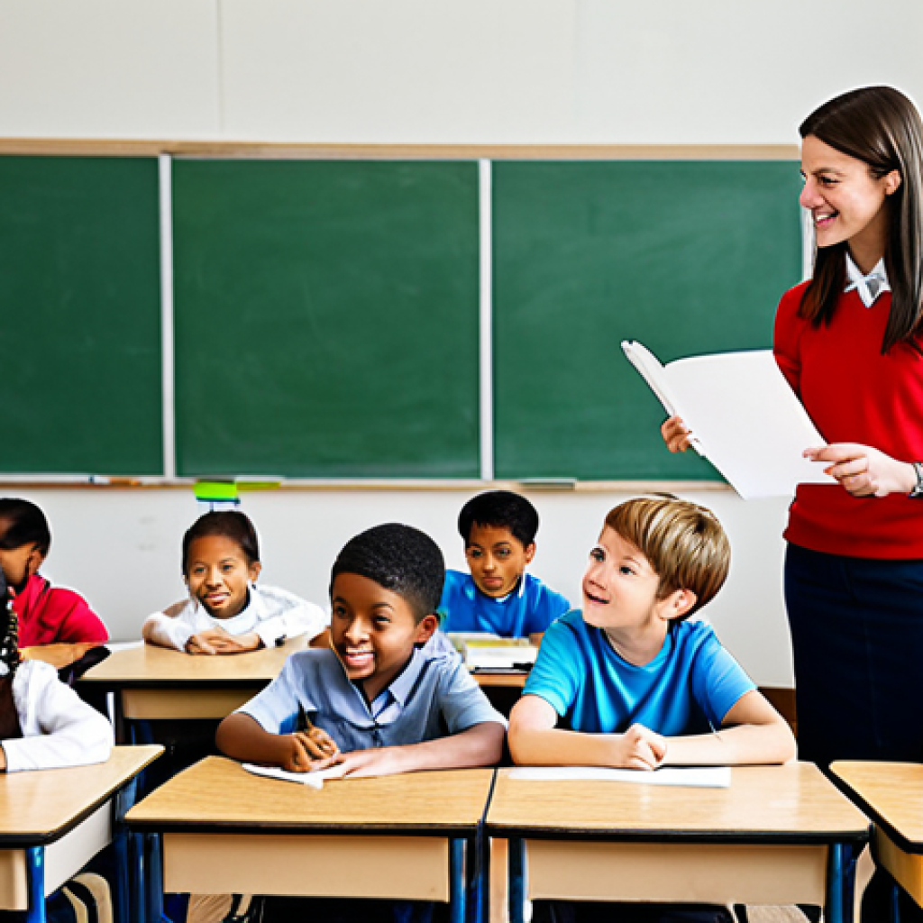 **

"A bright and cheerful elementary school classroom with diverse children actively engaged in self-directed learning activities. Fully clothed, appropriate attire, safe for work, perfect anatomy, natural proportions, professional photography, high quality, family-friendly environment."

**