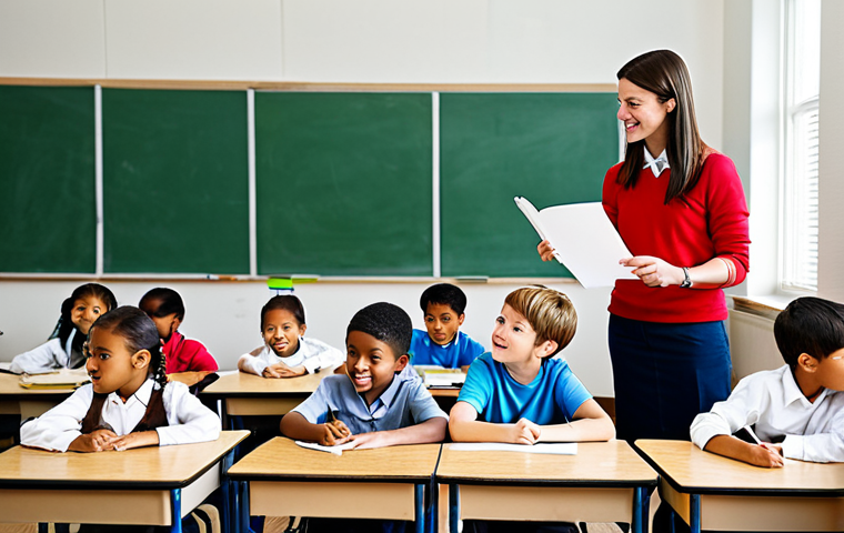 **

"A bright and cheerful elementary school classroom with diverse children actively engaged in self-directed learning activities. Fully clothed, appropriate attire, safe for work, perfect anatomy, natural proportions, professional photography, high quality, family-friendly environment."

**