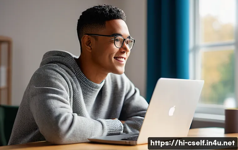 자기주도학습코치 코칭 성공 사례 - **Prompt:** A young adult (male or female, diverse ethnicity) is deeply focused on an open laptop an...