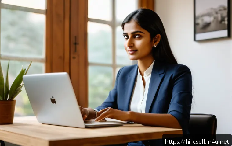 자기주도학습코치 자격증 인기 과목 분석 - A confident Indian young professional woman in business casual attire, sitting at a modern desk with...