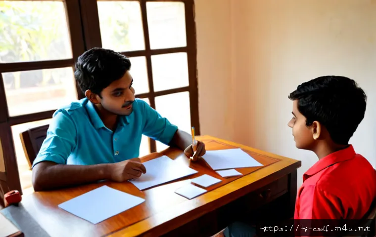 자기주도학습코치와 학습 목표 사례 연구 - Photorealistic study coaching session in a bright modern Indian home, a supportive adult learning co...